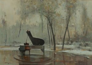 Данилов И.С. Пианино. 2005 г. Холст, масло. 102x71 см.