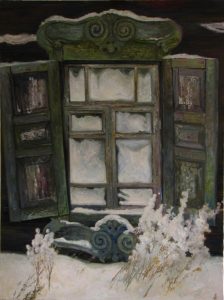 Аблязова Е. Морозное окно, х.м., 120х90, 2011г.